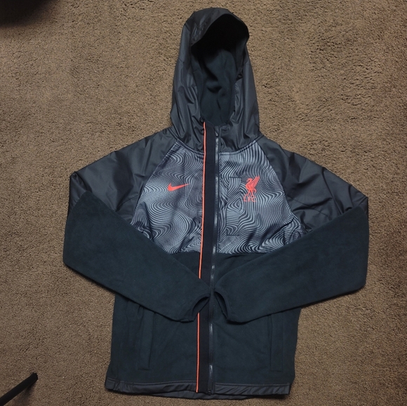 Nike Liverpool FC Winterized Zip Up Fleece Lined Jacket Mens Small DN3112-010